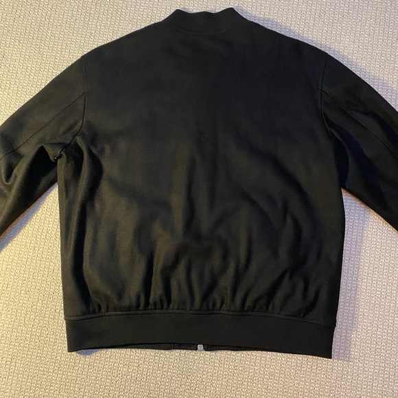 Black Hardy Amies of Savile Row Bomber Jacket with Zip Details - Picture 4 of 7